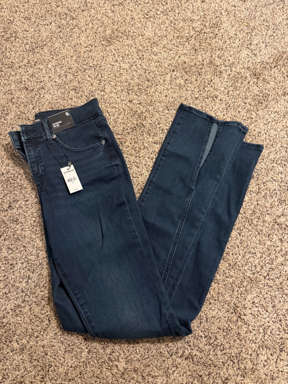 Express Slim Straight Jeans in Dark Indigo